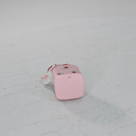 Miniature Bunny Rabbit Jack In The Box Dollhouse Figurine Pink Rose Hand Painted - Picture 6 of 7